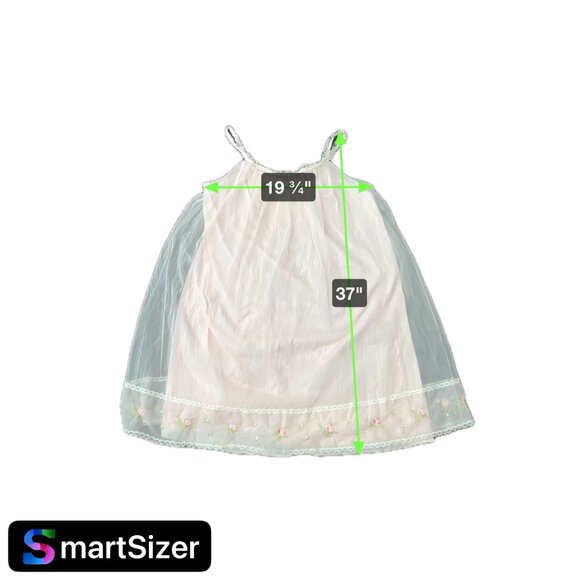 Vintage Vanity Fair Pink Nylon Tricot Slip Dress Baby Doll Floral Lace NIghtgown - Picture 8 of 8